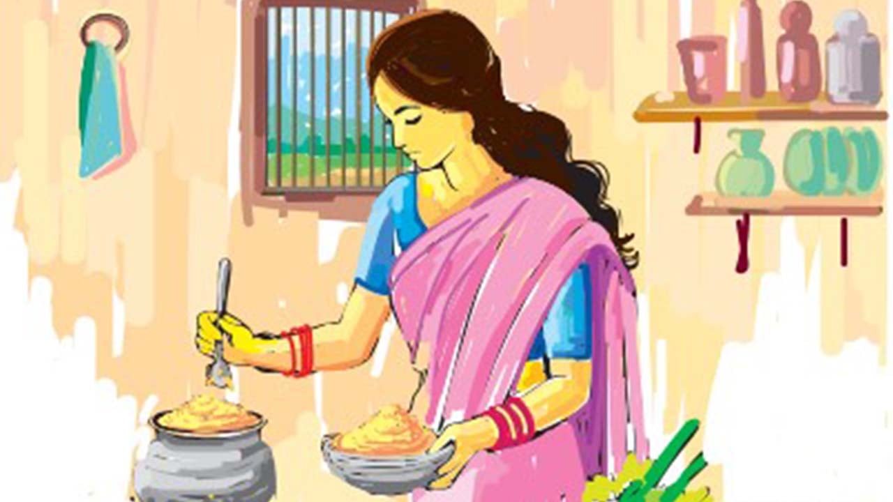 গৃহিণীর শ্রম : ভোর থেকে গভীর রাত