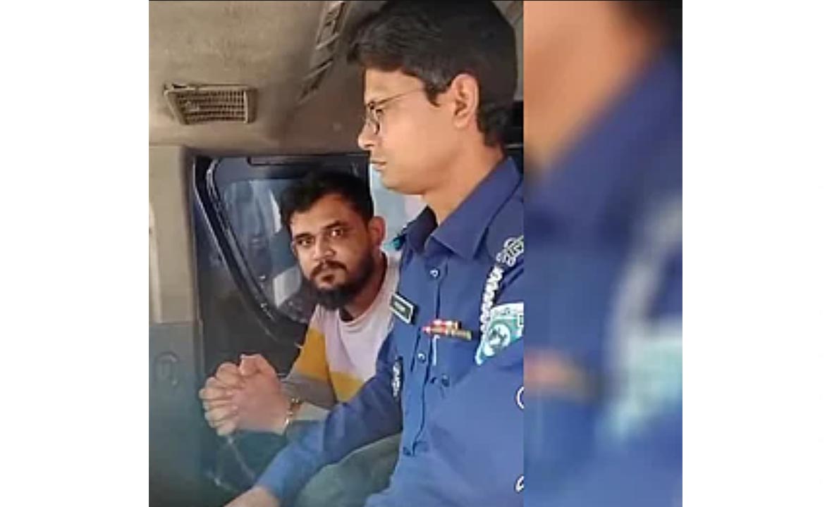 গ্রেপ্তারের পর কারাগারে পঞ্চগড় জেলা ছাত্রলীগের সভাপতি নোমান