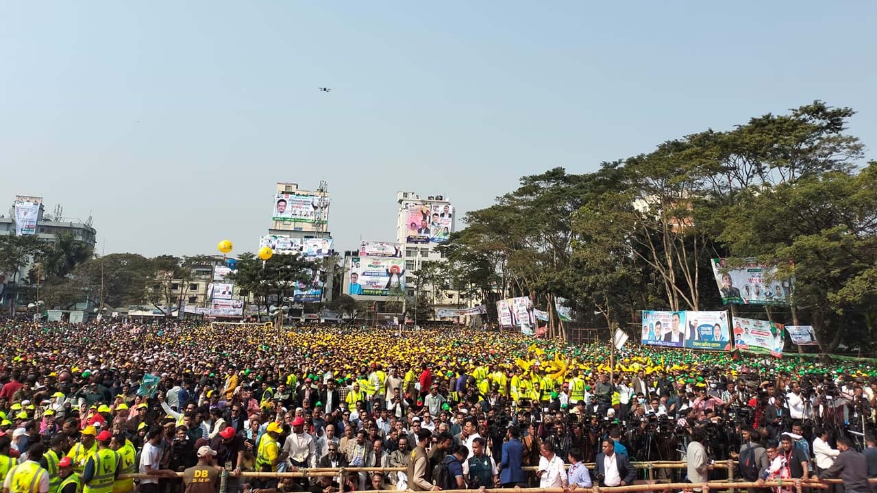 সিলেটের আলিয়া মাঠে বিএনপির নির্বাচনি সমাবেশ শুরু