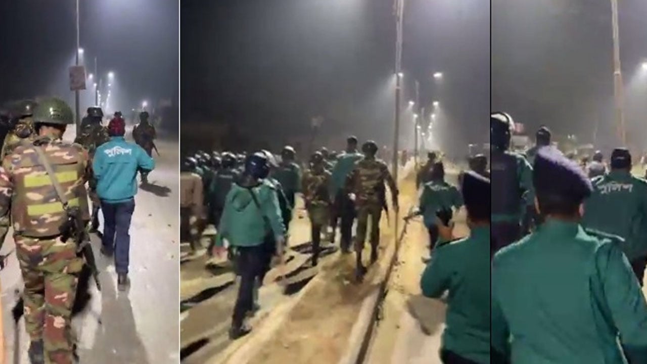 সিলেটে মধ্যরাতে সড়ক অবরোধ করে সংঘর্ষে জড়ালেন ৫ গ্রামের মানুষ