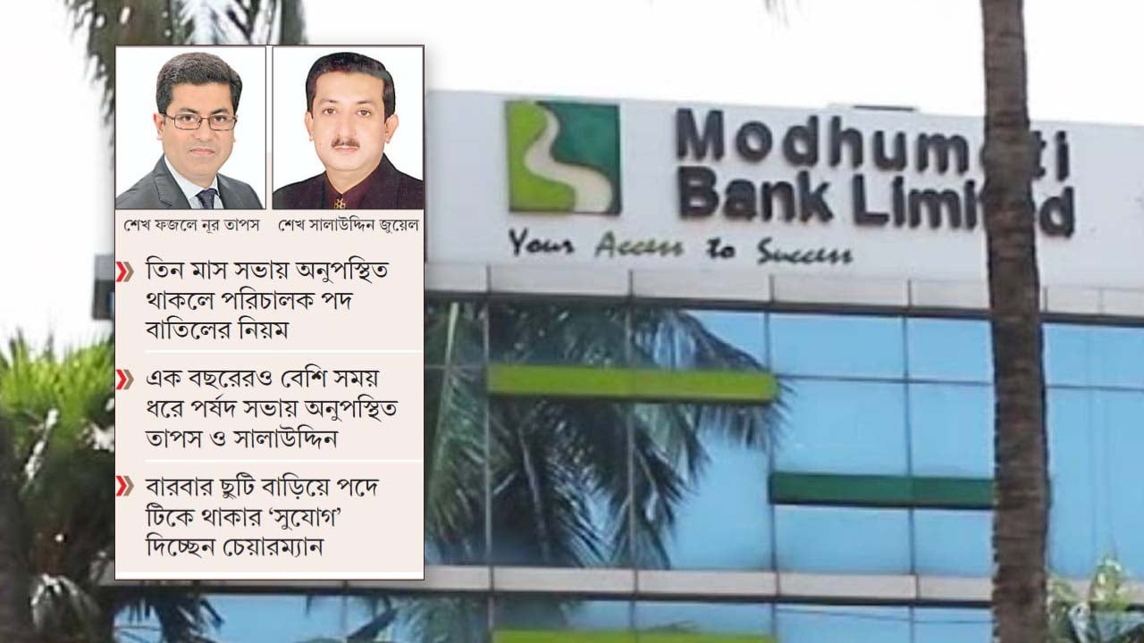 শেখ পরিবারের সদস্যরা বহাল মধুমতি ব্যাংকে