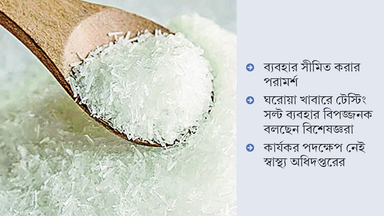 খাবারে ক্ষতিকর টেস্টিং সল্ট, বাড়ছে স্বাস্থ্যঝুঁকি