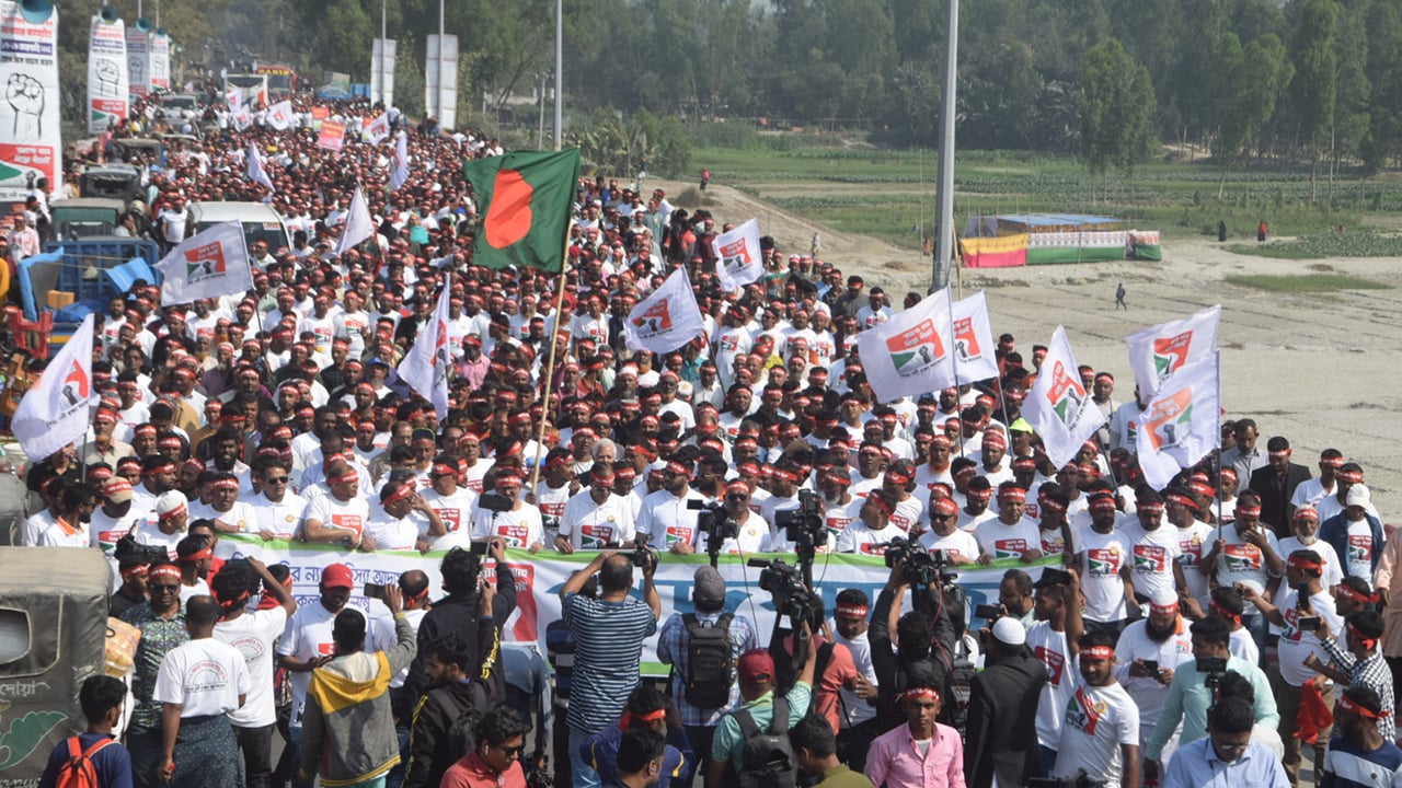 তিস্তার পানির জন্য চলছে ক্ষোভ-দাবির পদযাত্রা