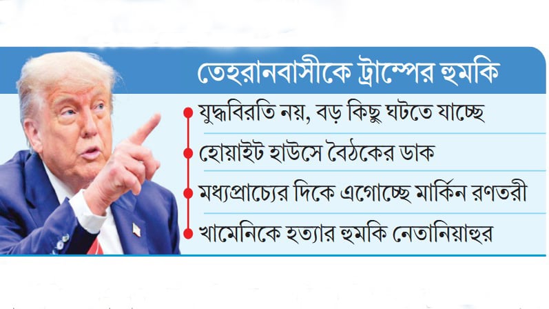 ইসরাইল রক্ষায় সরাসরি যুদ্ধে জড়াচ্ছে আমেরিকা