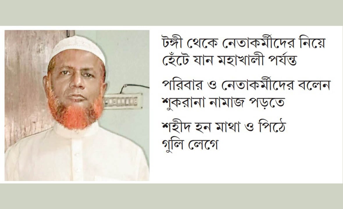 বিজয় নিশ্চিত করে ফেরার পথে শহীদ হন মাওলানা শাহাদাত