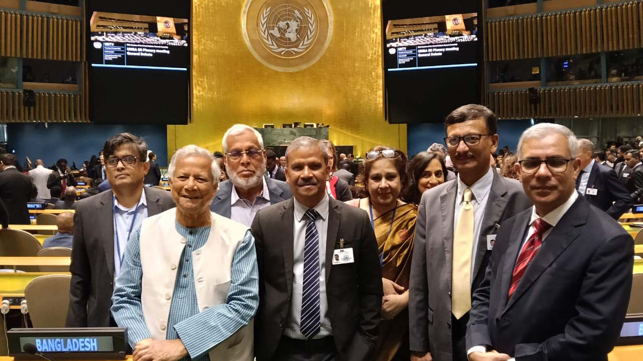 জাতিসংঘ সাধারণ পরিষদের উদ্বোধনী অধিবেশনে প্রধান উপদেষ্টা