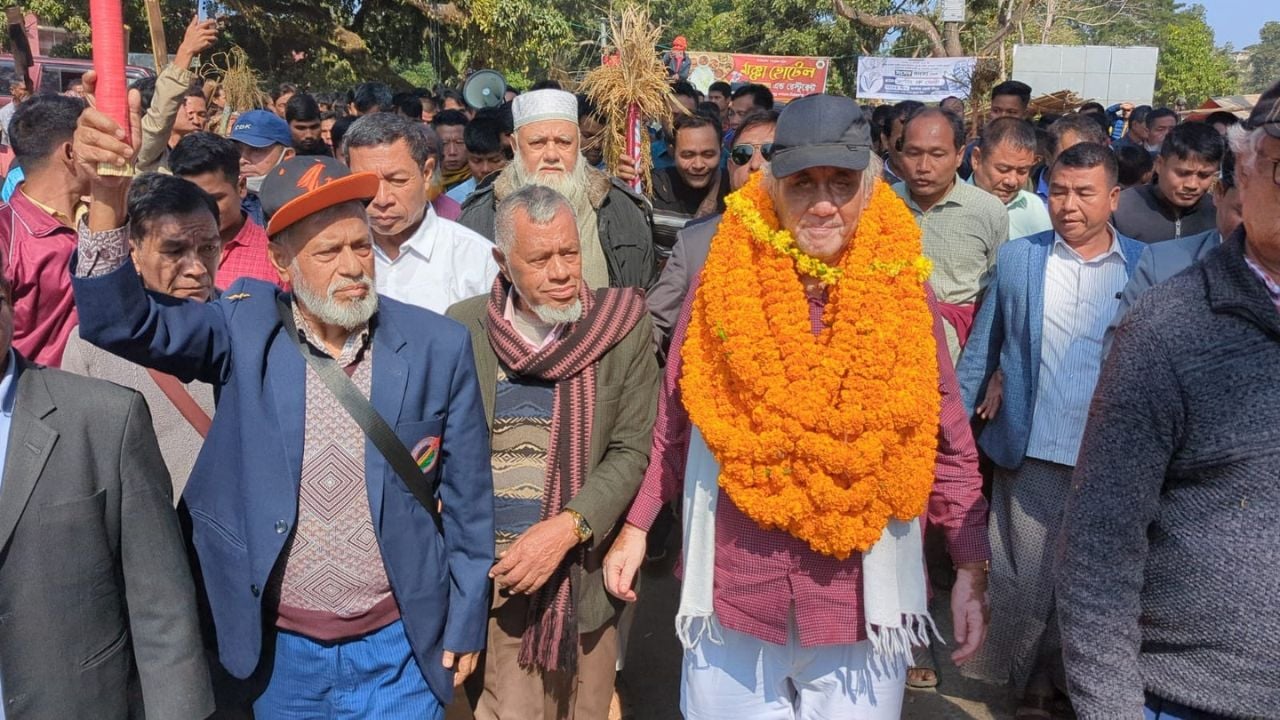 থানচিতে বিএনপি প্রার্থী জেরির নির্বাচনি প্রচার শুরু