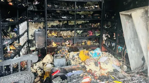 মাধবপুরের অগ্নিকাণ্ডে ৩টি দোকান পুড়ে ছাই, ২০ লাখ টাকার ক্ষতি