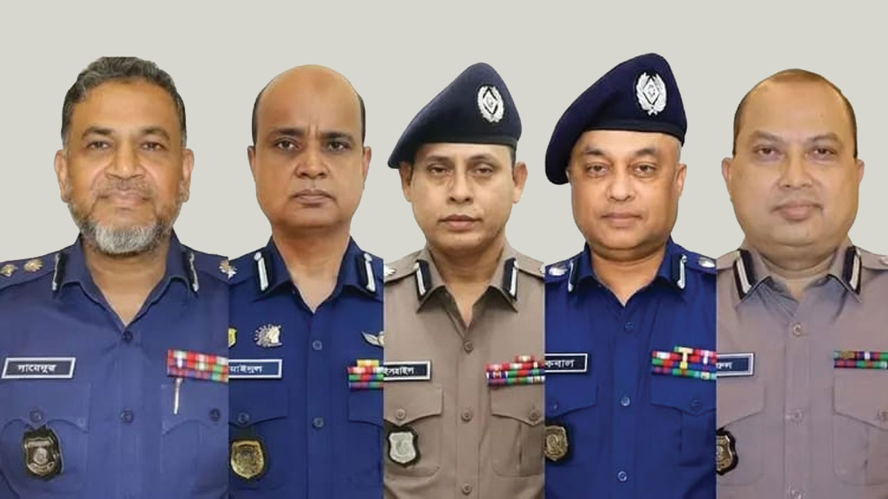 অতিরিক্ত পুলিশ মহাপরিদর্শক হলেন পাঁচ কর্মকর্তা 