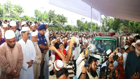 কৃষিমন্ত্রীর মা আমেনা বেগমের জানাজা সম্পন্ন