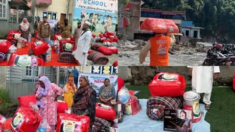 নেপালে বন্যায় ক্ষতিগ্রস্তদের মাঝে বাংলাদেশি সংস্থার ত্রাণ