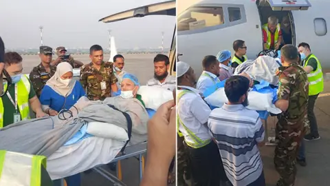 উন্নত চিকিৎসার জন্য সিঙ্গাপুর নেওয়া হলো আহত সেনা কর্মকর্তা মহিউদ্দিনকে