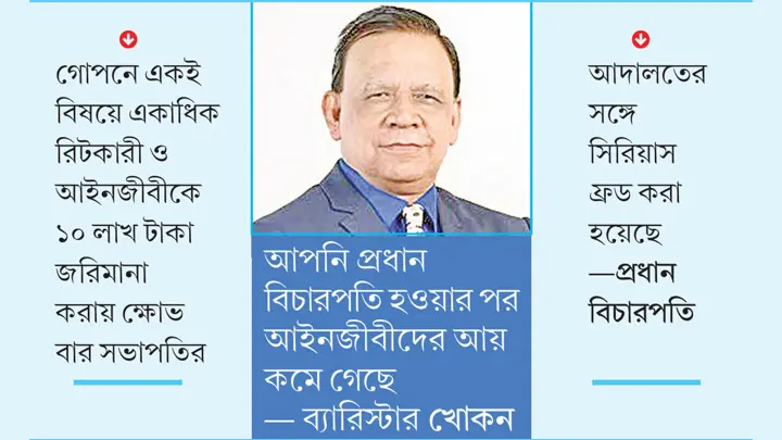 খোকনের সঙ্গে বিতণ্ডায় প্রধান বিচারপতির এজলাস ত্যাগ