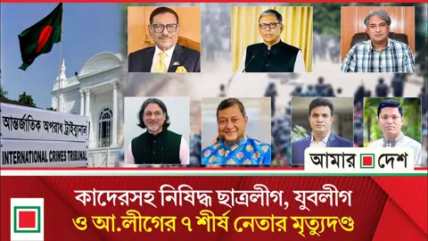 জুলাই বিপ্লবে মানবতাবিরোধী অপরাধের দায়ে ৭ আ.লীগ নেতার মৃত্যুদণ্ডের রায়