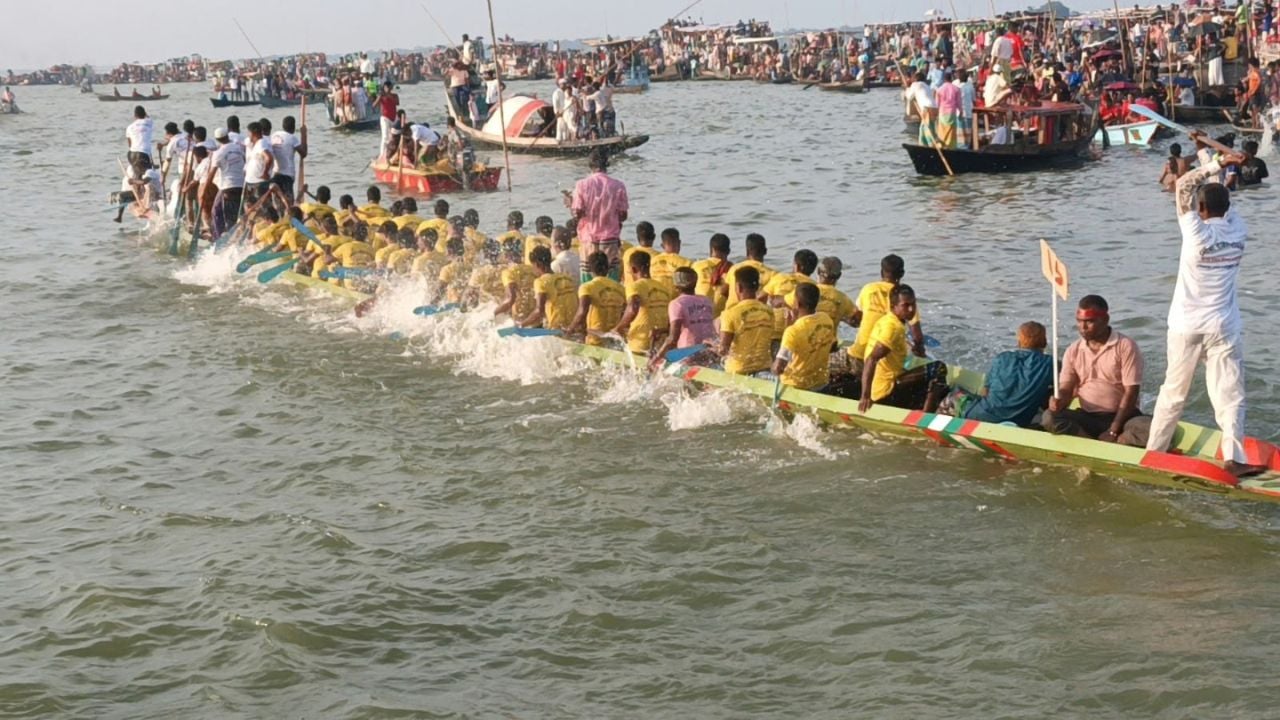 নৌকাবাইচ। ছবি: আমার দেশ