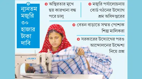 এবার পোশাকশিল্পে বেতন বৃদ্ধির চাপ