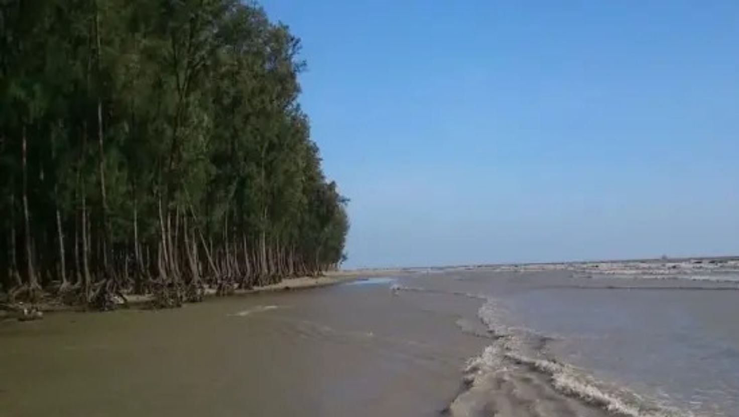 বাঁশখালীর ঝাউবন ঘেঁষা সমুদ্র।  ছবি: আমার দেশ