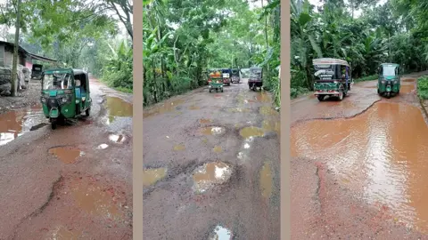 বাকেরগঞ্জ-বরগুনা সড়ক: সংস্কারকাজ বন্ধ থাকায় জনদুর্ভোগ বাড়ছে