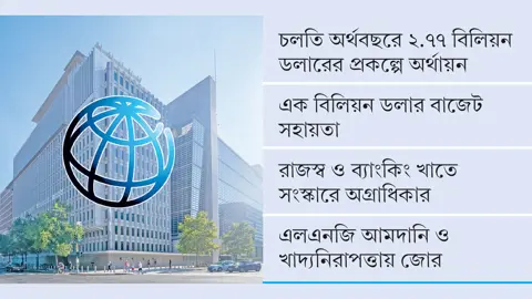 বিশ্বব্যাংকের কাছে ১৩ বিলিয়ন ডলার ঋণ চায় সরকার