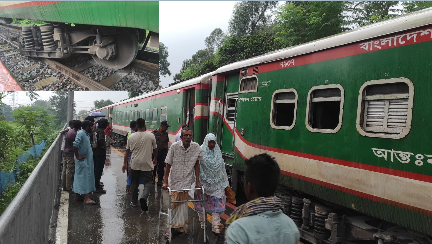 সিরাজগঞ্জে সিল্কসিটি এক্সপ্রেস লাইনচ্যুত
