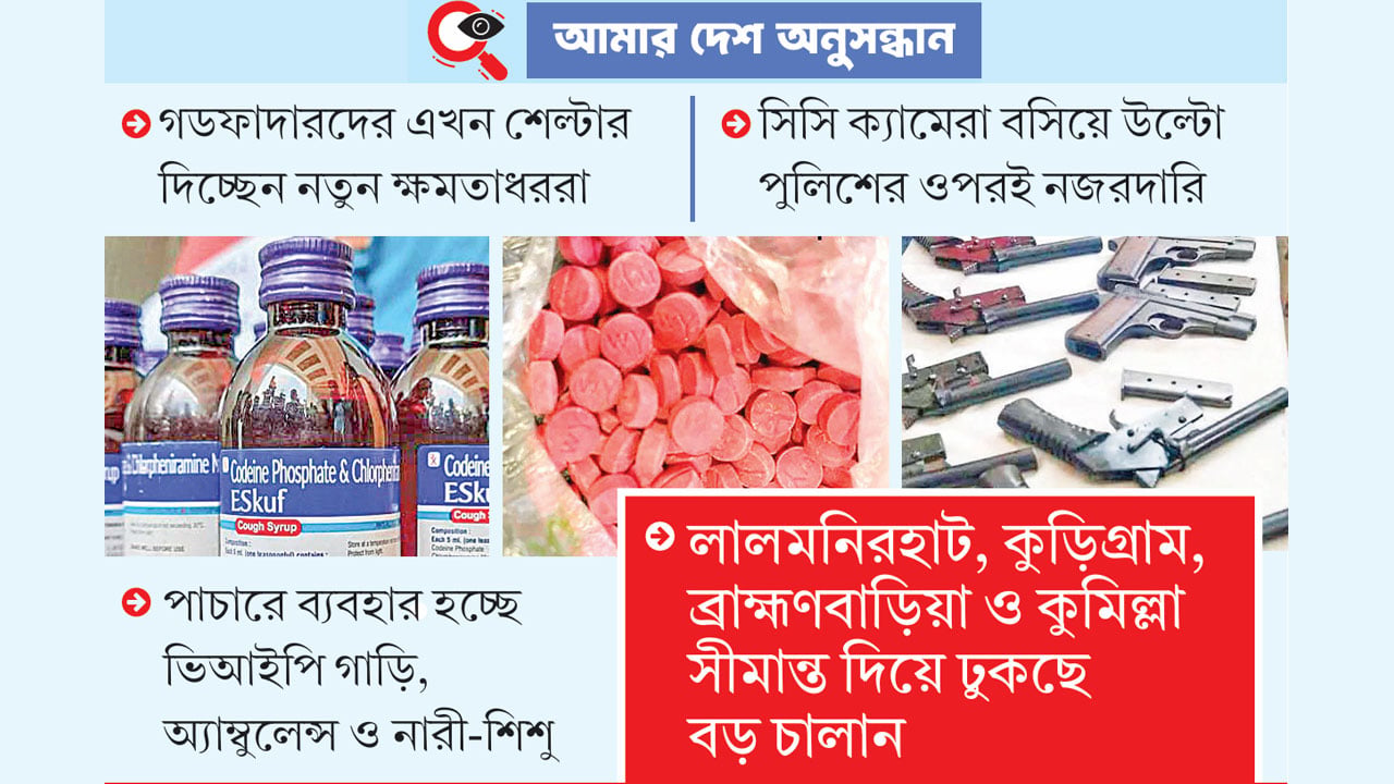 ভারত থেকে ঢুকছে মাদক-অস্ত্র