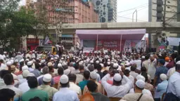 শাপলা চত্বরে ১১ দলের লংমার্চের উদ্বোধনী সমাবেশ শুরু